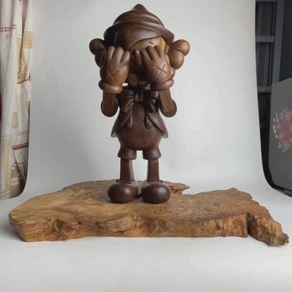 Wooden 15 KAWS Pinocchi Anime Action Figure Bulk | FuGui Tide play