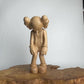 28cm 400% KAW Bearbrick Wooden Small Lie Anime Action Figure With Wooden Box