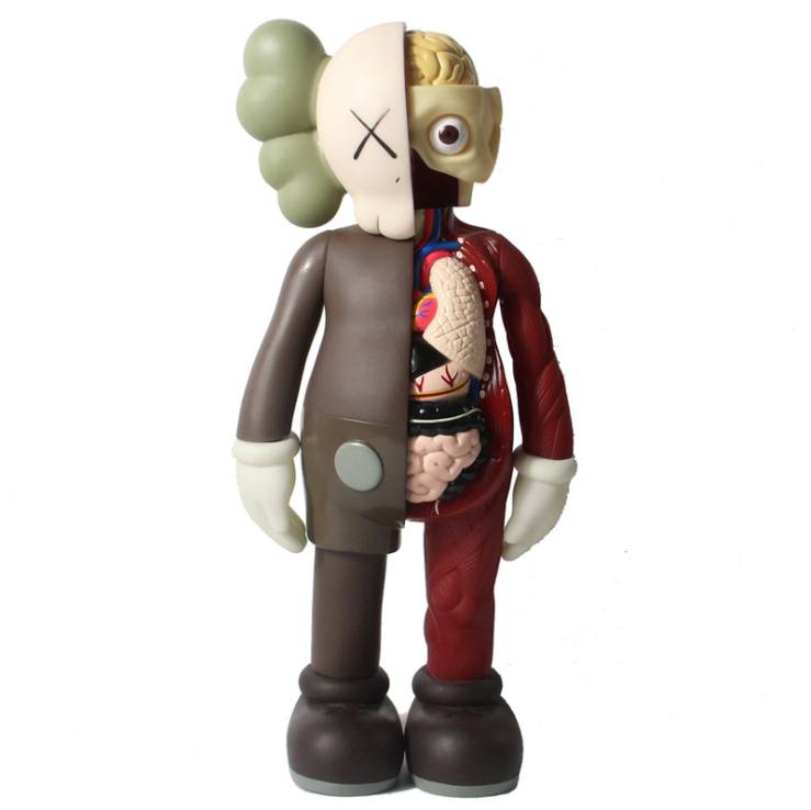 16 Inch kaws action figure Dissected Companion Brown
