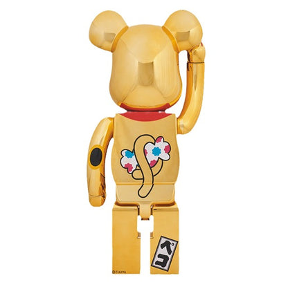 28cm BEARBRICK 400% Fujiya Lucky Milk Girl Plating ABS Action Figure Boxed
