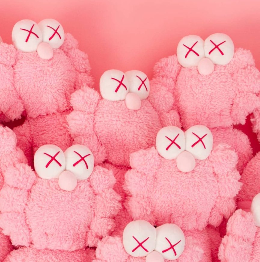 KAWS BFF Plush Dolls Pink FuGui Tide play
