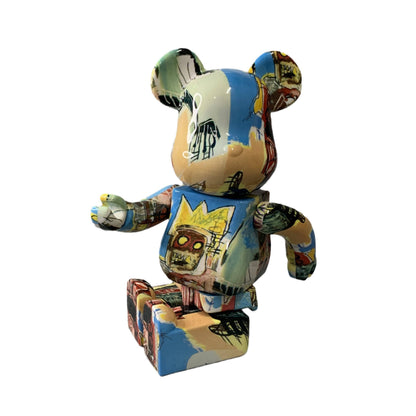 28cm BEARBRICK 400% BASQUIAT Robot ABS Action Figure Boxed