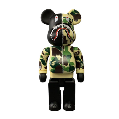 28cm BEARBRICK 400% BAPE Camouflage Shark First Generation ABS Action Figure Boxed