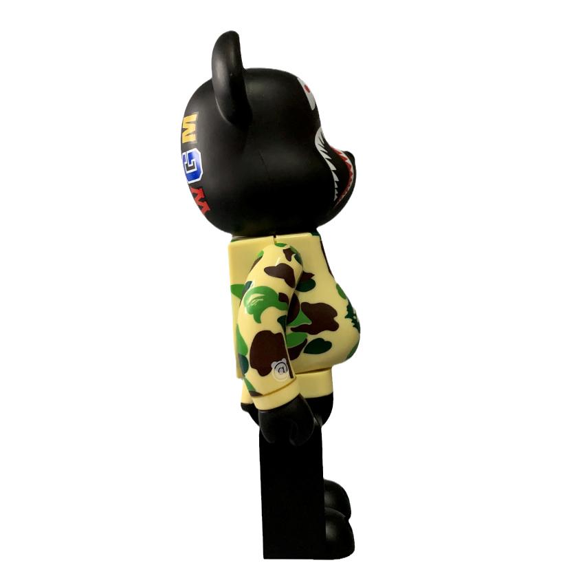 28cm BEARBRICK 400% BAPE Camouflage Shark First Generation ABS Action Figure Boxed-FuGui Tide play