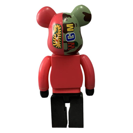 28cm BEARBRICK 400% BAPE Camouflage Shark First Generation Red ABS Action Figure Boxed-FuGui Tide play