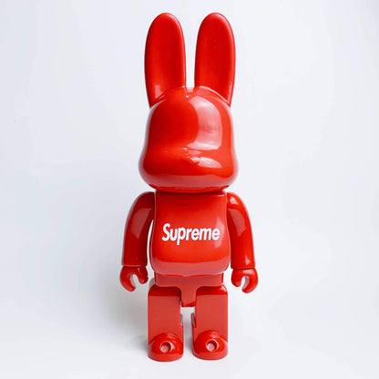 28cm BEARBRICK 400% SUPRE Red Bunny Vinyl Action Figure Boxed