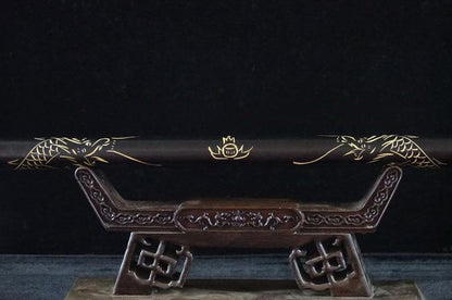 Black Myth Monkey King Staff Kungfu Sticks Monkey Cudgels Carving Dragon Wooden Cudgel Sun WuKong Weapon Practice Long Stick