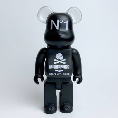 28cm BEARBRICK 400% N1 Black Vinyl Action Figure Boxed