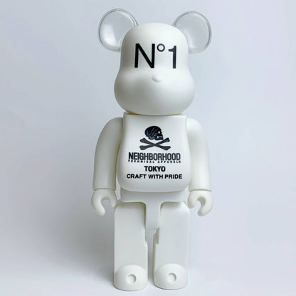 28cm BEARBRICK 400% N1 White Vinyl Action Figure Boxed
