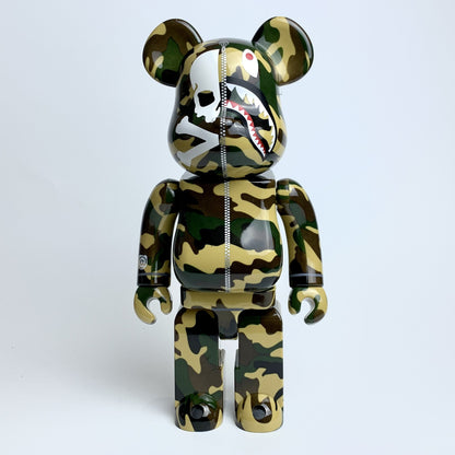 28cm BEARBRICK 400% BAPE Camouflage Shark ABS Action Figure Boxed