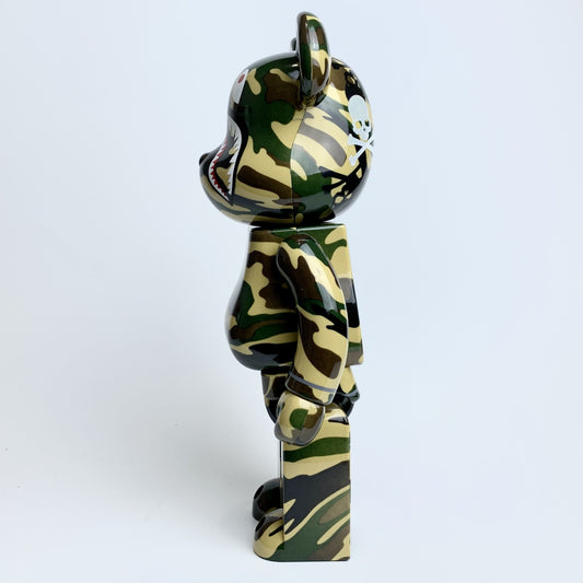 Toy - 28cm BE@RBRICK 400% BAP Camouflage Shark Action Figure Boxed