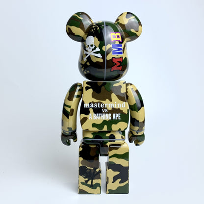 28cm BEARBRICK 400% BAPE Camouflage Shark ABS Action Figure Boxed