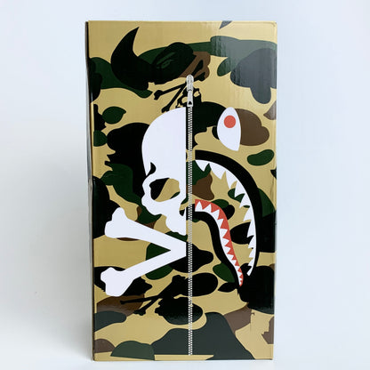 28cm BEARBRICK 400% BAPE Camouflage Shark ABS Action Figure Boxed