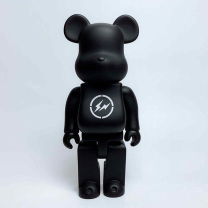 28cm BEARBRICK 400% Hiroshi Fujiwara Black Vinyl Action Figure Boxed