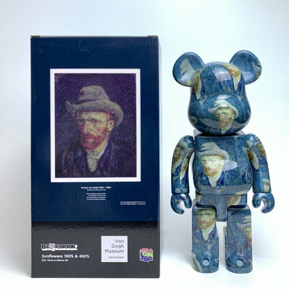 28cm BEARBRICK 400% Van Gogh Self-Portrait ABS Action Figure Boxed