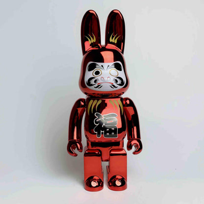 28cm BEARBRICK 400% SUP Dharma Red ABS Action Figure Boxed
