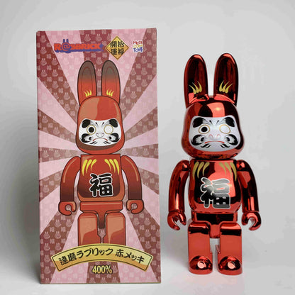 28cm BEARBRICK 400% SUP Dharma Red ABS Action Figure Boxed