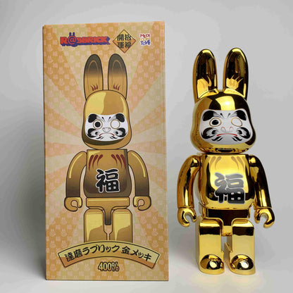 28cm BEARBRICK 400% SUP Dharma Golden ABS Action Figure Boxed