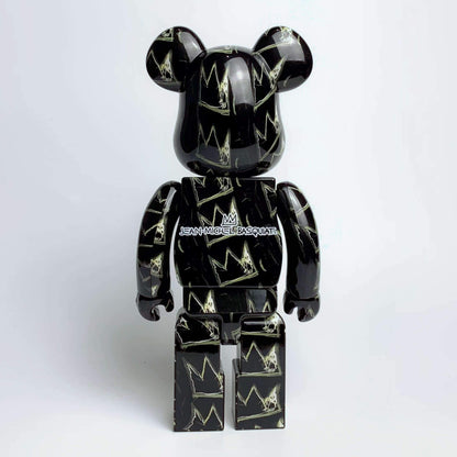 28cm BEARBRICK 400% BASQUIAT Crown 8th Generation ABS Action Figure Boxed