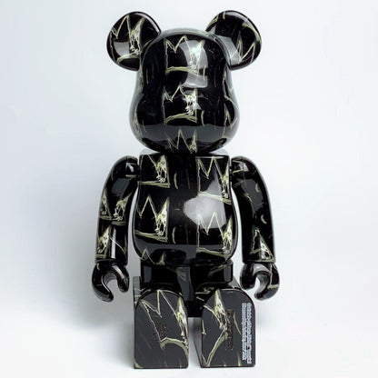 28cm BEARBRICK 400% BASQUIAT Crown 8th Generation ABS Action Figure Boxed