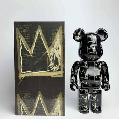28cm BEARBRICK 400% BASQUIAT Crown 8th Generation ABS Action Figure Boxed