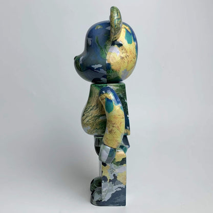 28cm BEARBRICK 400% Earth ABS Action Figure Boxed