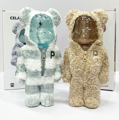 28cm BEARBRICK 400% Celato Pique ABS Anime Action Figure Boxed