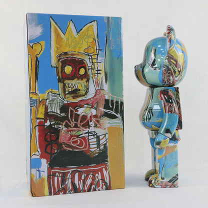 28cm BEARBRICK 400% BASQUIAT Robot ABS Action Figure Boxed