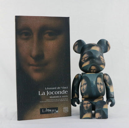 28cm BEARBRICK 400% Mona Lisa ABS Action Figure Boxed