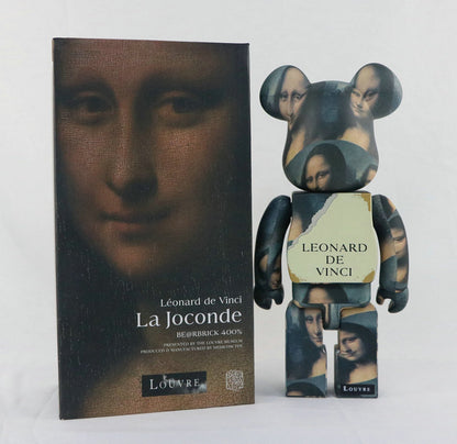 28cm BEARBRICK 400% Mona Lisa ABS Action Figure Boxed