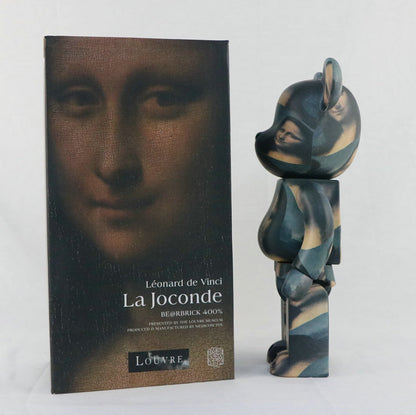 28cm BEARBRICK 400% Mona Lisa ABS Action Figure Boxed