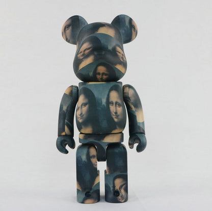 28cm BEARBRICK 400% Mona Lisa ABS Action Figure Boxed