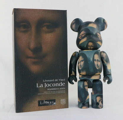 28cm BEARBRICK 400% Mona Lisa ABS Action Figure Boxed