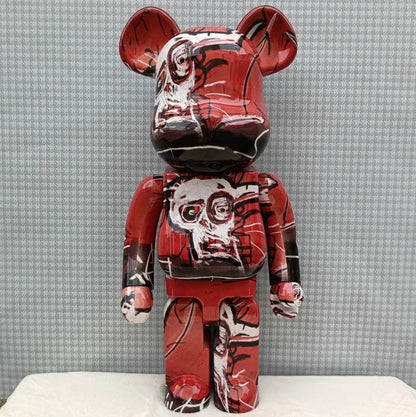 70cm BEARBRICK 1000% Basquiat 5th Generation ABS Action Figure Boxed