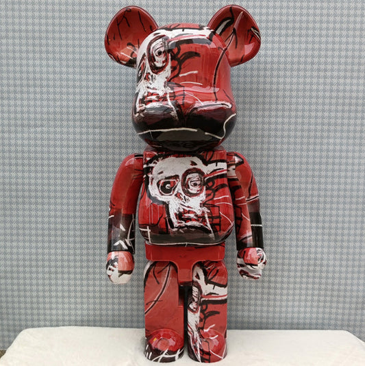 Hobby - 70cm BEARBRICK 1000% Basquiat 5th Generation ABS Action Figure Boxed