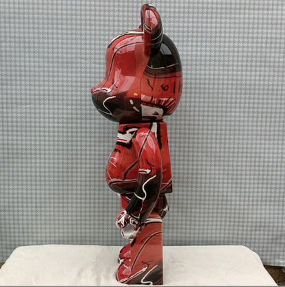 70cm BEARBRICK 1000% Basquiat 5th Generation ABS Action Figure Boxed