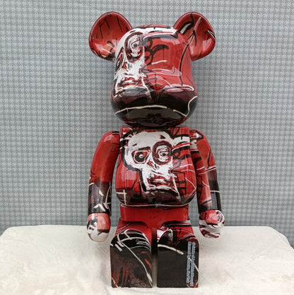 70cm BEARBRICK 1000% Basquiat 5th Generation ABS Action Figure Boxed