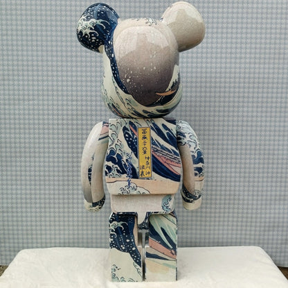70cm BEARBRICK 1000% Kanagawa Surfing ABS Action Figure Boxed