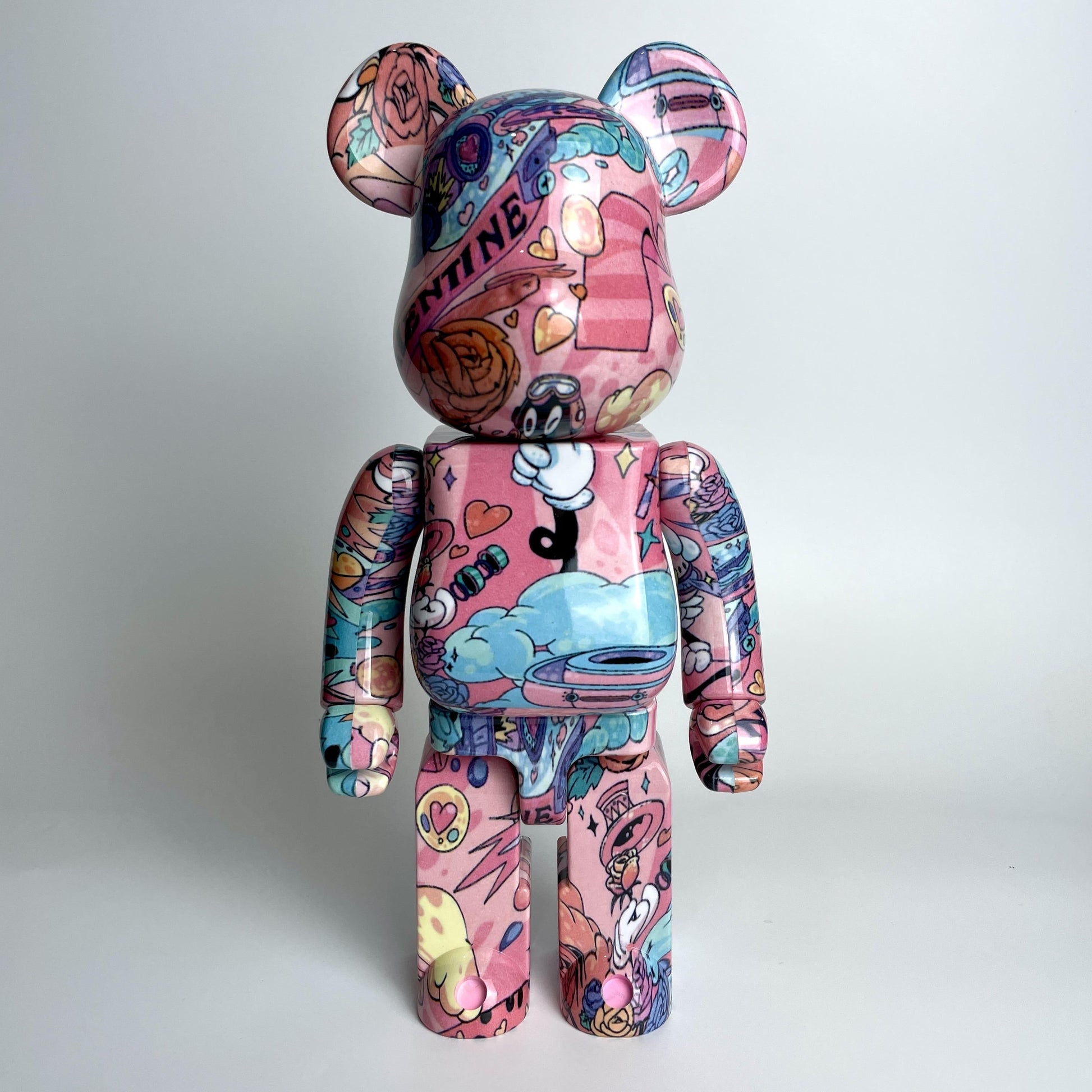 Hobby - 28cm BEARBRICK 400% Valentine's Day QQ ABS Action Figure Boxed