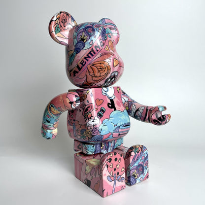 28cm BEARBRICK 400% Valentine's Day QQ ABS Action Figure Boxed