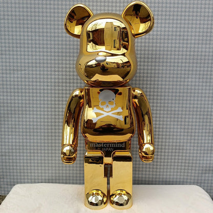 70cm BEARBRICK 1000% MASTERMIND Gold ABS Action Figure Boxed