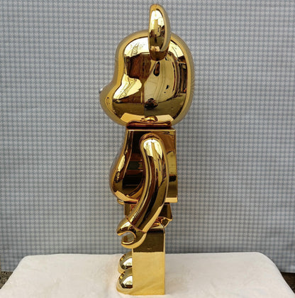 70cm BEARBRICK 1000% MASTERMIND Gold ABS Action Figure Boxed