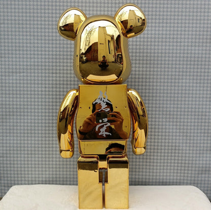 70cm BEARBRICK 1000% MASTERMIND Gold ABS Action Figure Boxed