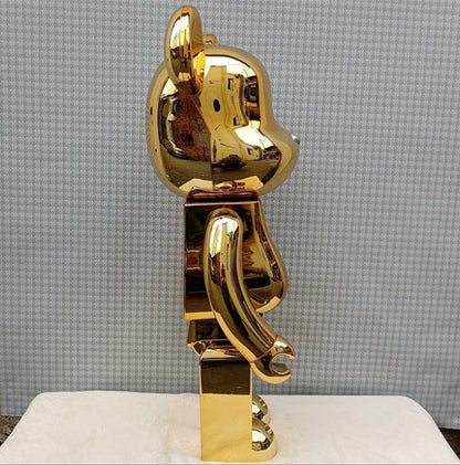 70cm BEARBRICK 1000% MASTERMIND Gold ABS Action Figure Boxed