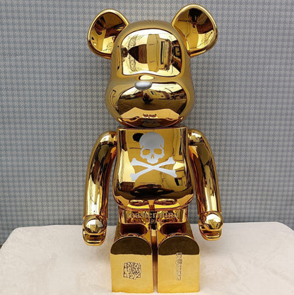 70cm BEARBRICK 1000% MASTERMIND Gold ABS Action Figure Boxed