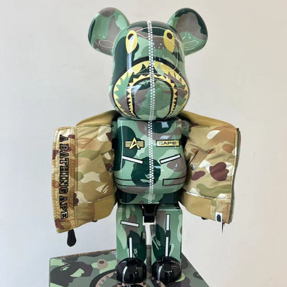 70cm BEARBRICK 1000% BAPE ALPHA ABS Action Figure Boxed