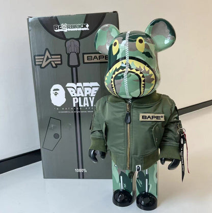 70cm BEARBRICK 1000% BAPE ALPHA ABS Action Figure Boxed
