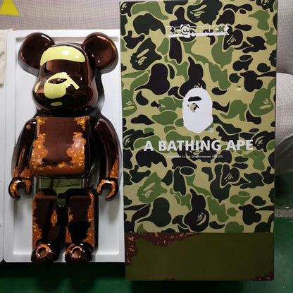 70cm BEARBRICK 1000% BAPE READYMADE Bear King ABS Action Figure Boxed