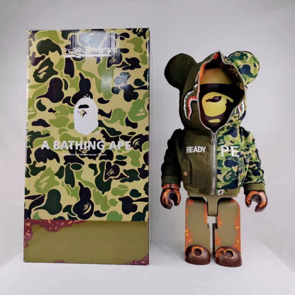 70cm BEARBRICK 1000% BAPE Bear King ABS Action Figure Boxed
