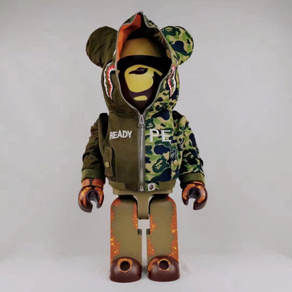 70cm BEARBRICK 1000% BAPE Bear King ABS Action Figure Boxed